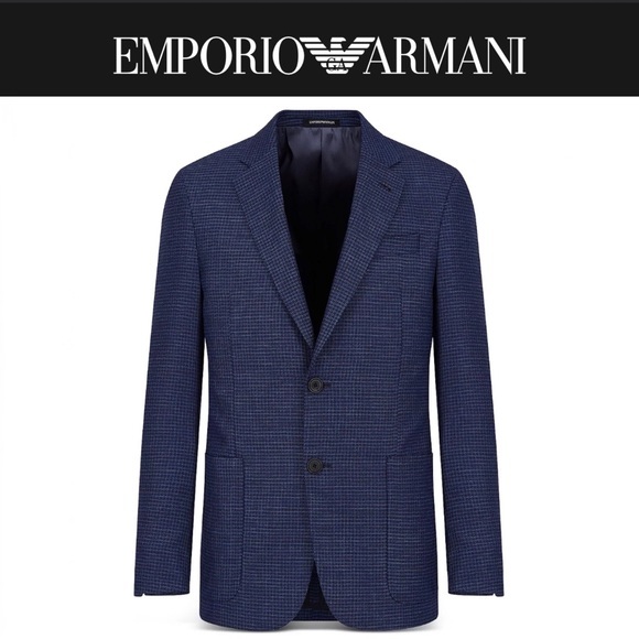 Emporio Armani Textured Travel Suit Jacket 48 IT 38 US NWT 1595$
